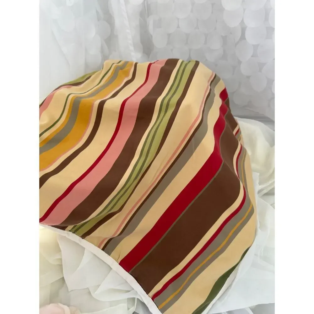 VTG Pottery Barn Logan Stripe Euro Pillow Sham Single Autumn 100% Cotton 2009